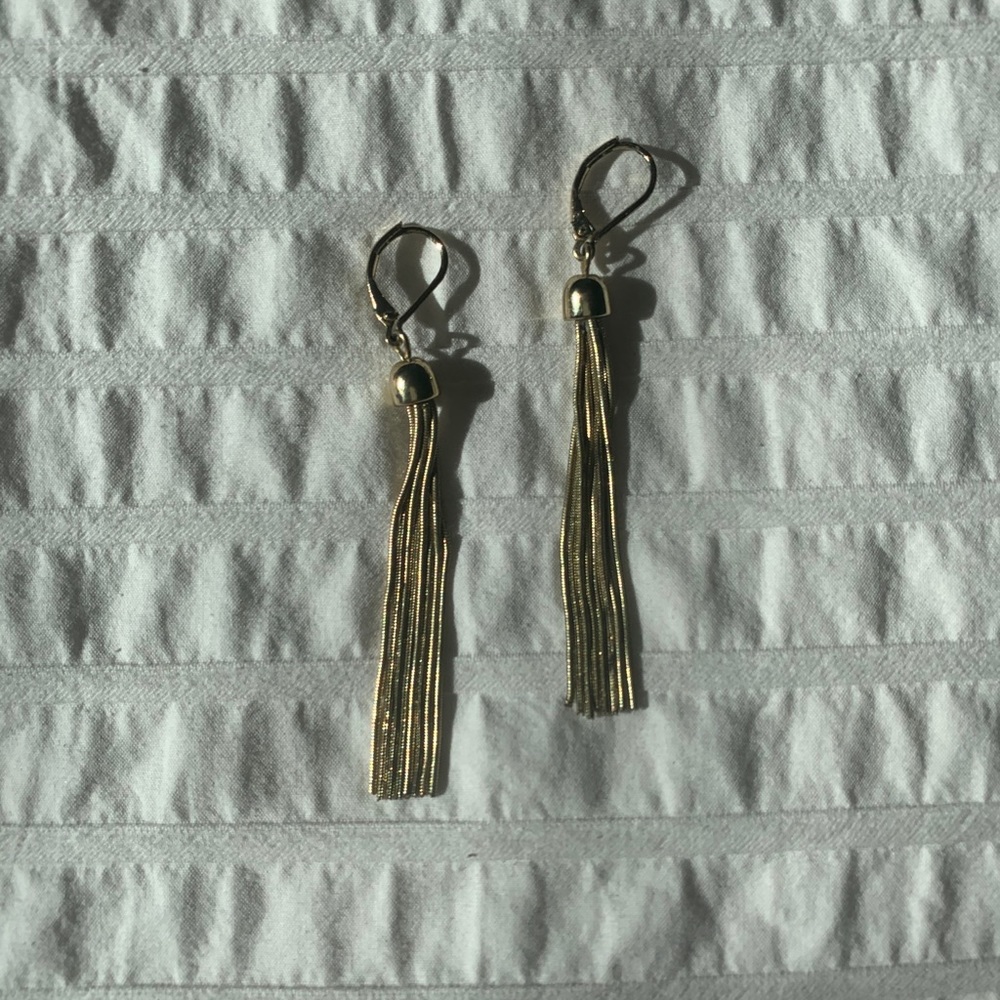 Gold dangly earrings